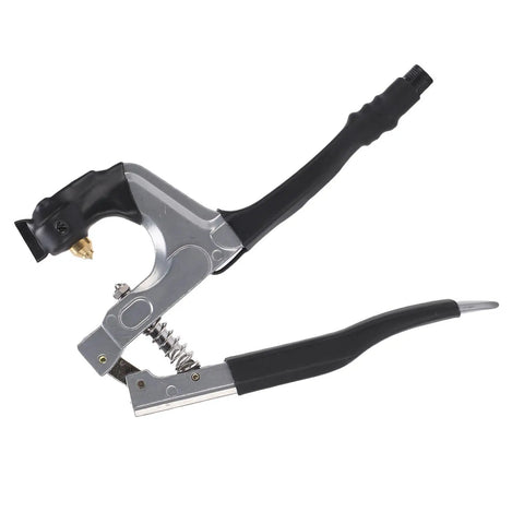 RitoEasysports Electric Badminton Racket Trumpet Plier Crimping Machine with aluminum handle for grommets and eyelets.