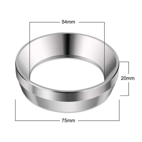 54mm Bottomless Portafilter For 8 Series Espresso Machines With Wood Handle Stainless Steel Dosing Ring Funnel