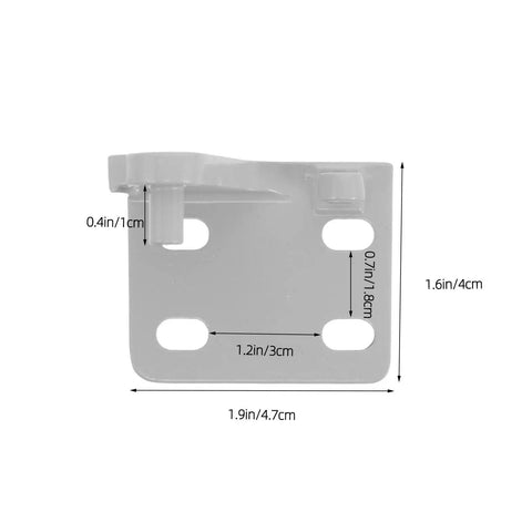Built Tough Refrigerator Door Hinge Replacement Pair With Failproof Antidrop Safety Design For Universal Freezer dimensions and details.