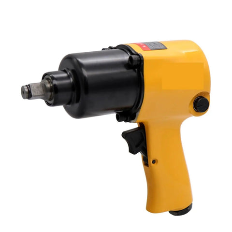 Heavy Duty Air Pneumatic Wrench With 1/2 Inch Drive And 750 Nm Torque For Fast Tire Removal, close-up view showing trigger and drive.