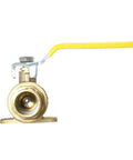 Side view of Five Pack 1 Inch PEX Shut Off Ball Valve With Drop Ear Full Port Lead Free Brass, Compatible With All PEX Tubing Brands