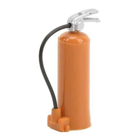 Miniature Realistic Rc Fire Extinguisher For 1/18 And 1/24 Scale Trucks in vibrant orange plastic, detailed safety decor.