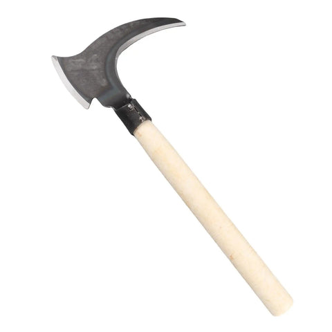 Heavy Duty Weeding Sickle With Wooden Handle, High Manganese Steel Garden Tool, Double Blade Scythe For Lawn Care, Yard Work