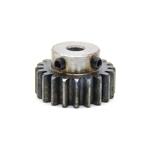 1.5 Mod Spur Gear With 25 Teeth Step Bore 20mm Hardened 45 Steel Motor Gear With Set Screws For DIY Gearhead Toy Builds And Heavy Duty Gearbox Projects