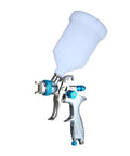 Built Different Heavy Duty Hvlp Paint Sprayer Gun With Swappable Nozzles And 600 Ml Cup, showcasing stainless nozzle and 600ml cup.
