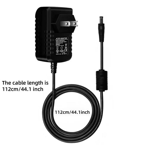 9V DC 1A Power Supply Adapter For Guitar Effects Pedals Center Negative Tip with 112cm Cable Length