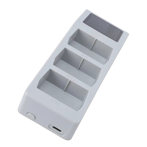 Mini5 Pro Drone Battery Charging Hub With 65W USB C Fast Charge And Display Screen Three Battery Dock For Real Time Capacity Monitoring