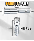 Badass Carbide Tire Studs With Snap On Tool 50 Pack Anti Skid Snow Spikes For Winter Wheels Car Truck Suv Bike Crush The Black Ice For Rock Solid Grip All Season Long product size and dimensions