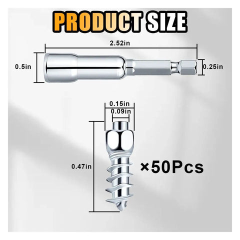 Badass Carbide Tire Studs With Snap On Tool 50 Pack Anti Skid Snow Spikes For Winter Wheels Car Truck Suv Bike Crush The Black Ice For Rock Solid Grip All Season Long product size and dimensions