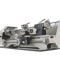 Lgxenzhuo 8 Inch Precision Metal Lathe For Benchtop Use With Brushless Motor And Adjustable Speeds Up To Twenty Two Fifty Rpm side view showing controls and machining features.