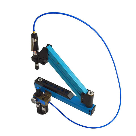 Beefed Up M3 To M12 Pneumatic Vertical Tapping Machine, Aluminum Alloy, Air Powered for Quick Metal Holes, Dual Torque Guard