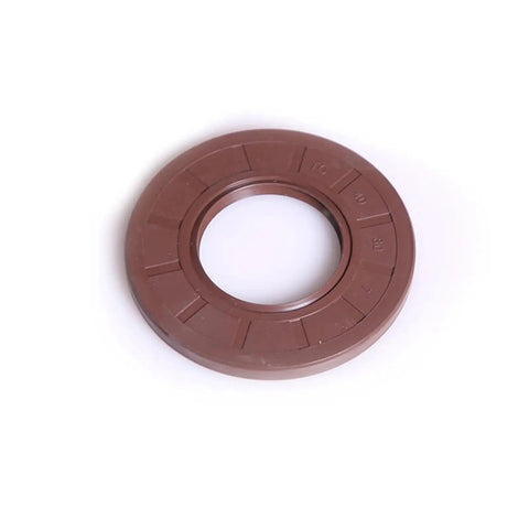 Fluoro Rubber Oil Seal Kit With O Rings And Gaskets Heavy Duty Transmission Seals High Temperature Resistant From Minus 20C To 240C Corrosion Proof Ring Set For DIY Repairs And Maintenance brown FKM oil seal, single ring close-up