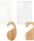2 Piece Heavy Duty Acrylic Baby Closet Divider Router Template With Curved Hanger Cutting Stencil Clear woodworking routing jig, flat display.