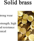 Solid brass material showcasing strength and wear resistance, used in Heavy Duty Sliding Bolt Door Latch for durability.