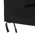 Close-up view of secure side straps on 55 Inch Outdoor Cover for Keter Unity XL Portable Table UV Resistant Breathable 300D Polyester.