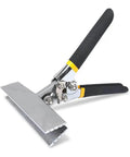 Workhorse Sheet Metal Bending Pliers with straight handle for crimping in light metal framing, dual jaw width 3.15 and 5.91 inch