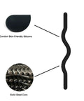 Diagram showing 15 Lb Weighted Bar For Home Gym With Silicone Coated Surface And Solid Steel Core, design details
