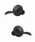 Accent Door Lever With Keyed Entry Lock In Matte Black Easy Install No Brainer Security For Front Or Back Doors Durable Steel Hardware