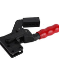 Heavy Duty Arrow Storage Case Clamp With Toggle Latch, High Carbon Steel Construction, 250 Kg Clamping Force, Model GH 70200B, red handle