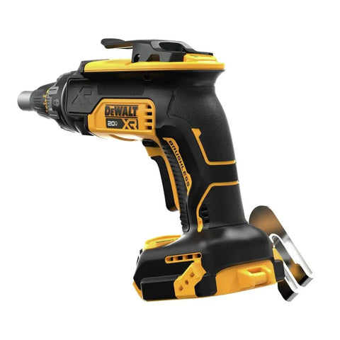 Side view of 20V Max Brushless Drywall Screw Gun Tool Only DCF630B with variable speed, four modes, and efficient runtime.