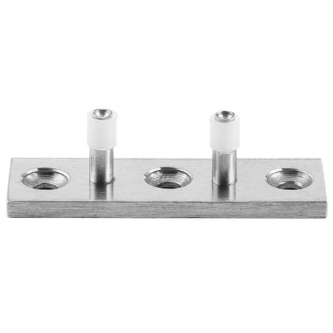 Front view of Adjustable Stainless Steel Barn Door Floor Roller Hardware Fittings For Sliding Barn Door Applications Heavy Duty 304 Grade Steel Ideal For Wooden Doors And Sliding Doors.