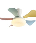 YPDJVLTI Children's Ceiling Fans Lights Ceiling Lamp with colorful blades and round light fixture, perfect for kids' rooms.