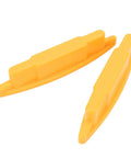 GOWENIC 2PCS Magnetic Stud Finder for Drywall and Wood, yellow plastic construction, includes two pieces for easy stud locating.