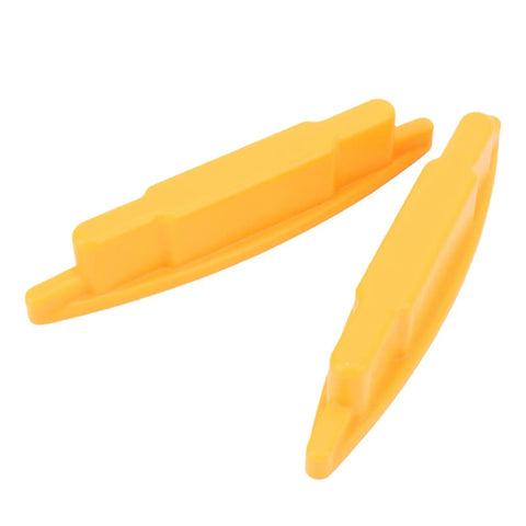 GOWENIC 2PCS Magnetic Stud Finder for Drywall and Wood, yellow plastic construction, includes two pieces for easy stud locating.