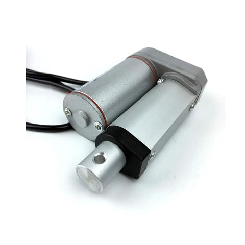 12V Or 24V Linear Actuator With 1 Inch Stroke And Mounting Brackets, 30 Mm Per Second, 200 N, Easy Install For Robotics, Home Automation, Woodworking, Cabinets, AV Projects, And Massage Chair Comfort, silver metal body
