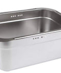 Stainless Steel Basin Tub Rack For Dishwashing And Cleaning, Large Size, Durable With Rounded Rectangle Design, Portable Dishpan Basket