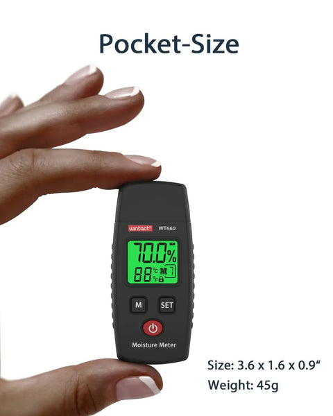 Pocket-size Pin Type Moisture Meter Pocket Tester For Wood And Building Materials, 3.6 x 1.6 x 0.9 in