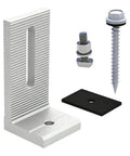 Heavy Duty Aluminum L Leg Solar Brackets For Color Steel Roofs 125mm High Stability UV Resistant Photovoltaic Mounting Hardware Kit 2 Pack