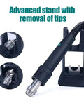 1000W Fast Desoldering Hot Air Gun Pro Grade Soldering Station with stand and advanced tip removal display.