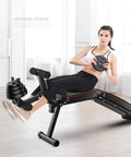 Woman using Adjustable Weight Bench For Dumbbells Foldable Heavy Duty Weight Lifting Bench in decline position for ab exercise