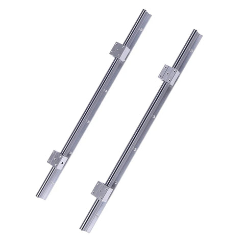 Built Tough Linear Bearing Rail Slide Shaft Kit With SBR12UU Bushings For CNC and DIY Builds offers two steel guide rails.