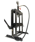 10 Ton Benchtop Hydraulic Press With Pressure Gauge, compact black steel tool for auto repair and DIY projects, side view