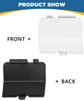 Front and back view of Rear Bumper Tow Hook Cover for Mazda 6 Atenza 2013 2014 2015 2016 2017 Right Passenger Side Gray Easy DIY Install