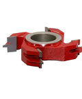 Professional Tungsten Carbide Wood Shaper Cutter for Door Making and Finger Jointers, red, featuring thick carbide blades.