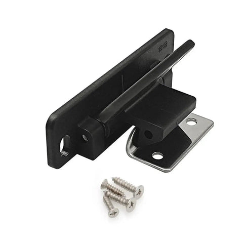 Heavy Duty Door Buckle And Outer Door Stop Kit For Cabinets And Drawers Black Easy Install Hidden Lock Modification Hardware
