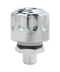 2 Pc Npt Threaded Breather Cap Reducer For Hydraulic Oil Tank With 40 Micron Filtration To Balance Pressure Reduce Overheating Risks Extend Lifespan Built From Rust Resistant Carbon Steel And Aviation Aluminum Alloy For Easy Installation In Harsh - shiny metal breather cap with a threaded base