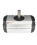 Heavy Rack And Pinion Rotary Actuator Pneumatic Cylinder, CDRA1B50-90C model, silver aluminum body, designed for automation tasks.