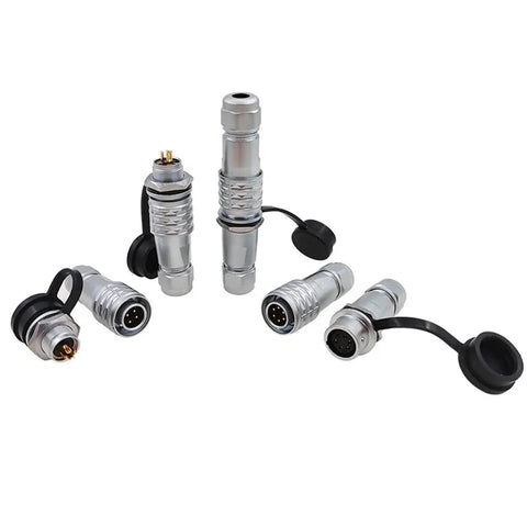 Heavy Duty Panel Mount SF12 Connector Kit With 2 To 9 Pin Metal Plugs For Equipment Power Male And Female 1 Piece SF12 4 Panel Mount Industrial Grade Electrical Connector For Machines And Robotics, metal connectors