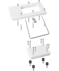 Quick-Release Mounting Bracket Kit For Xi3 Xi5 Bow-Mount Trolling Motors, No-Hassle Install, Durable White Finish, 8M0092063