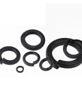 Heavy Duty Lock Washers Set Pro Grade 8.8 Black Carbon Steel Split Spring With Elastic Gasket M2 Through M30 Assortment Including 100 Pcs For M5 Built For Auto Machinery And DIY, black split washers