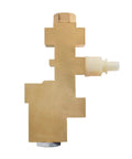 Heavy Duty PV6 Brake Proportioning Valve PV6070FD brass construction top view for smooth stopping on 1960-1970 Ford models
