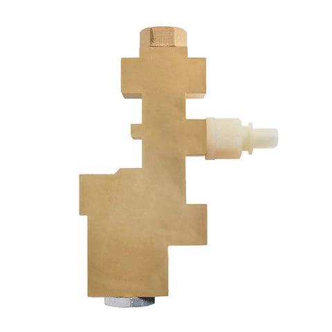Heavy Duty PV6 Brake Proportioning Valve PV6070FD brass construction top view for smooth stopping on 1960-1970 Ford models