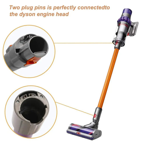 Replacement Wand Tube For Dyson V15 V11 V10 V8 V7 Cordless Vacuum Cleaners 28.7 Inch Orange Extension Tube attached to vacuum
