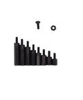 320 Piece M2.5 Nylon Hex Spacer Standoff Kit With Screws And Nuts In Black for DIY projects, assorted spacers from 6mm to 22mm.