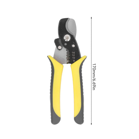 Heavy Duty Multifunctional Wire Stripper And Cutter High Hardness Alloy Steel Design With Comfortable Pvc Tpr Grip.