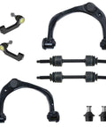 Premium 8 Piece Steering And Suspension Kit For 2015 2018 Ford F150 Truck components including upper control arms and tie rods.